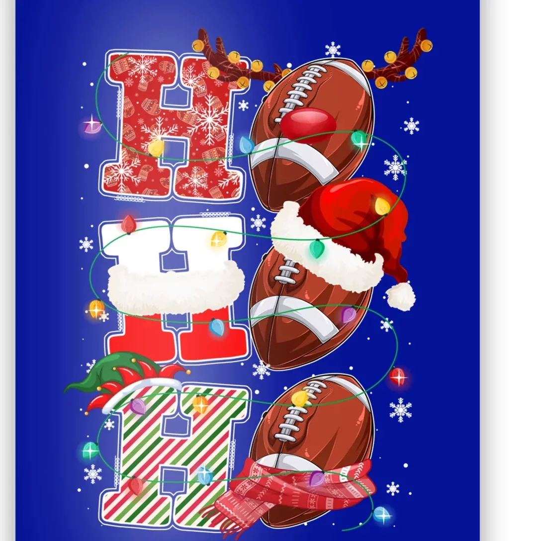 Funny Football Christmas Ugly Sweater Football Xmas Outfit Cute Gift Poster