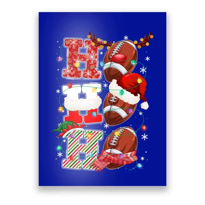 Funny Football Christmas Ugly Sweater Football Xmas Outfit Cute Gift Poster