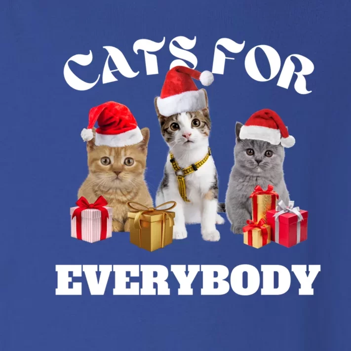 Funny Family Christmas Cat Lover Cats For Everybody Gift Toddler Long Sleeve Shirt