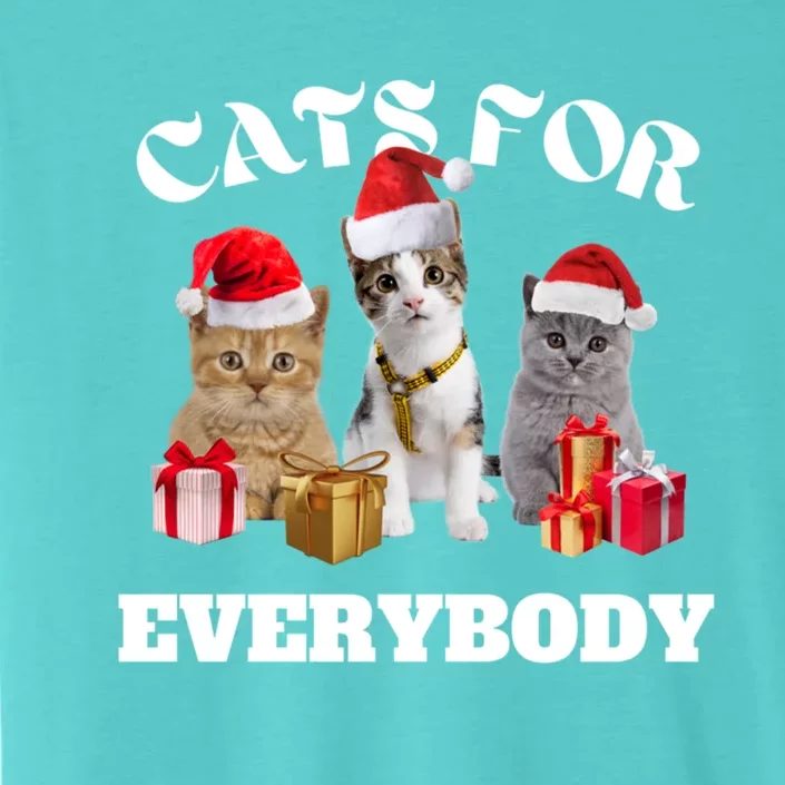 Funny Family Christmas Cat Lover Cats For Everybody Gift ChromaSoft Performance T-Shirt