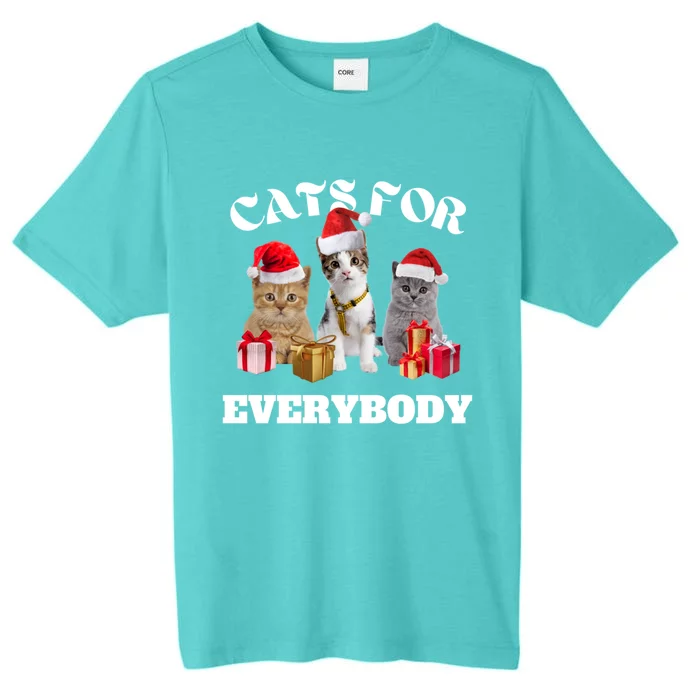 Funny Family Christmas Cat Lover Cats For Everybody Gift ChromaSoft Performance T-Shirt