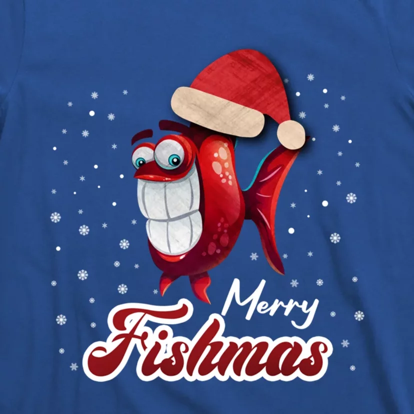 Funny Fishing Christmas Tree Merry Fishmas Gift T-Shirt