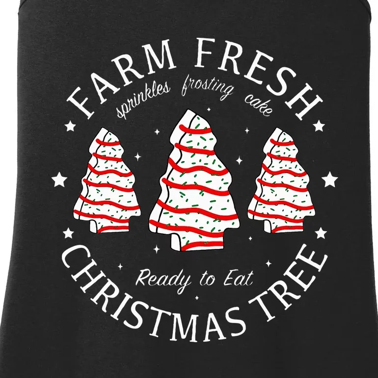 Farm Fresh Christmas Tree Cakes Funny Ladies Essential Tank