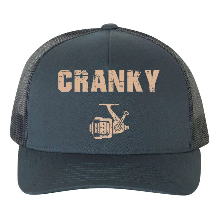 Funny Fishing Cranky Fishing Reel Yupoong Adult 5-Panel Trucker Hat