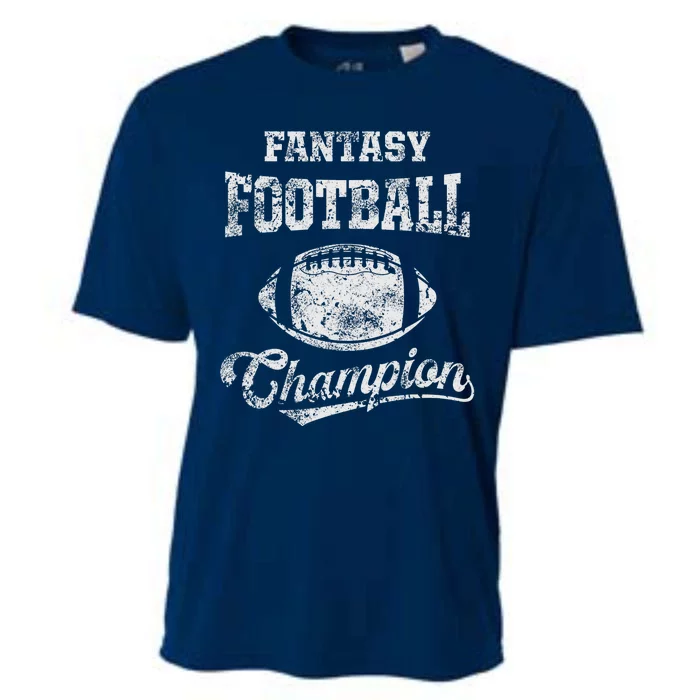 Fantasy Football Champion Funny League Draft Party Champ Cooling Performance Crew T-Shirt