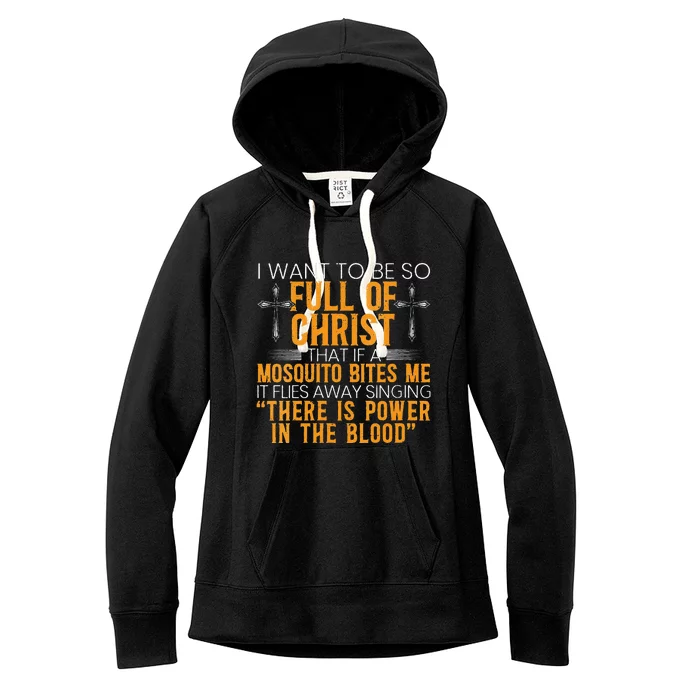 Funny Funny Christian Religious Servant Of God Faithful Jesus Women's Fleece Hoodie