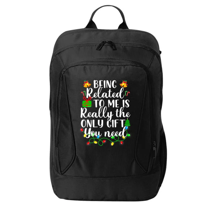 Funny Family Christmas Man Being Related To Me City Backpack