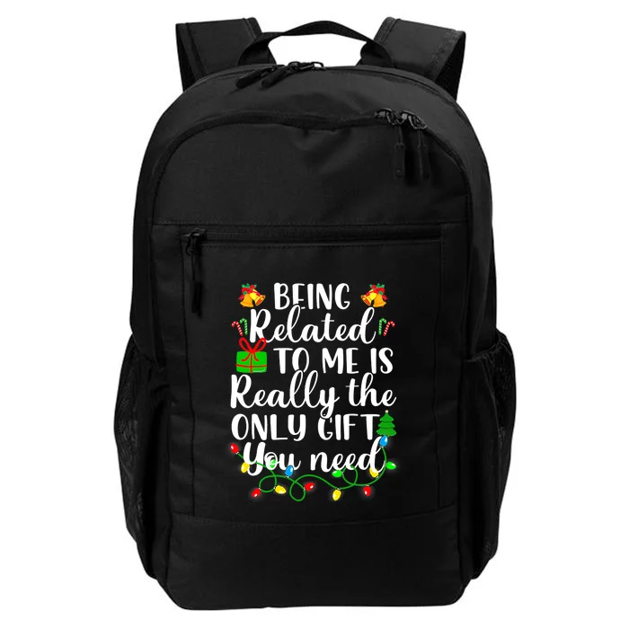 Funny Family Christmas Man Being Related To Me Daily Commute Backpack