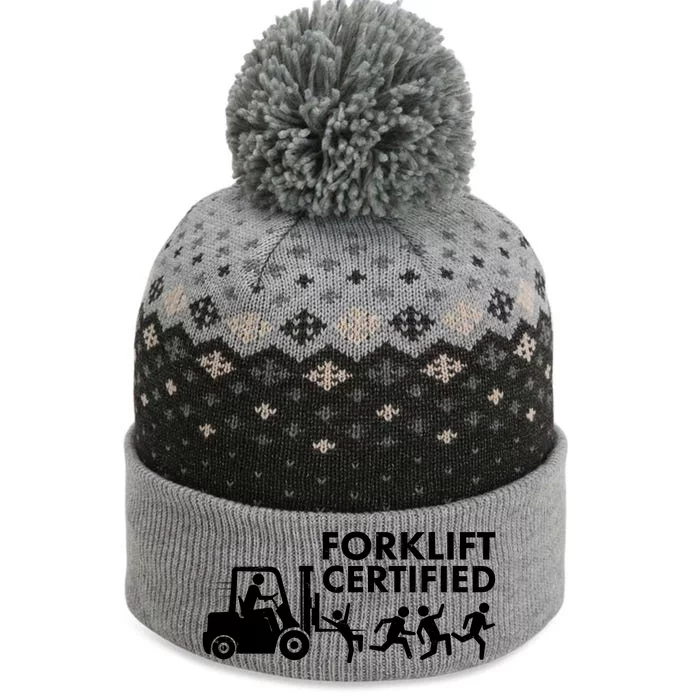 Funny Forklift Certified The Baniff Cuffed Pom Beanie