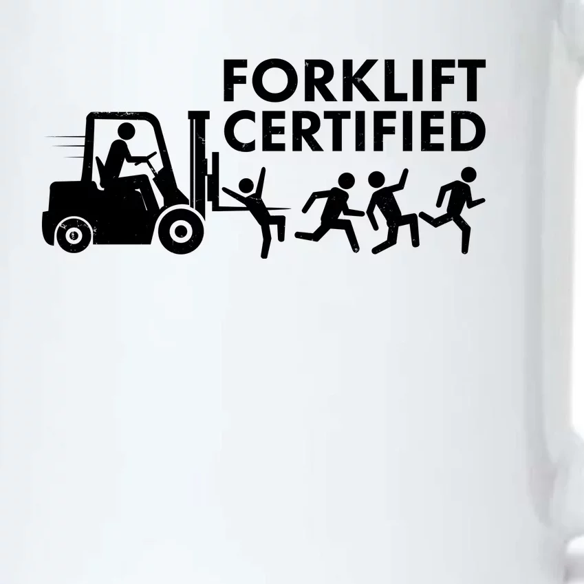 Funny Forklift Certified Black Color Changing Mug