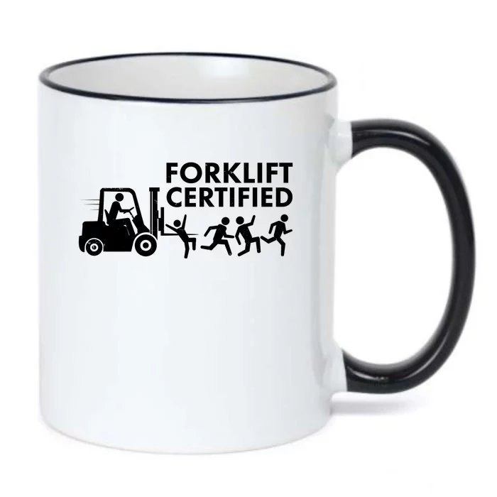 Funny Forklift Certified Black Color Changing Mug