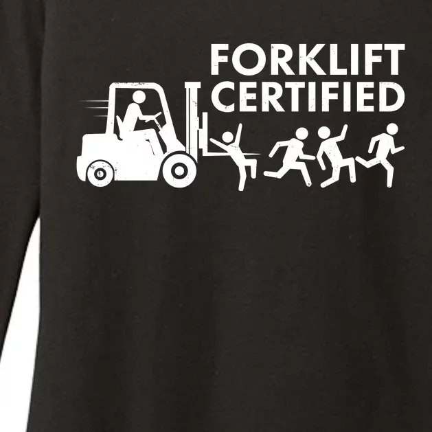 Funny Forklift Certified Womens CVC Long Sleeve Shirt