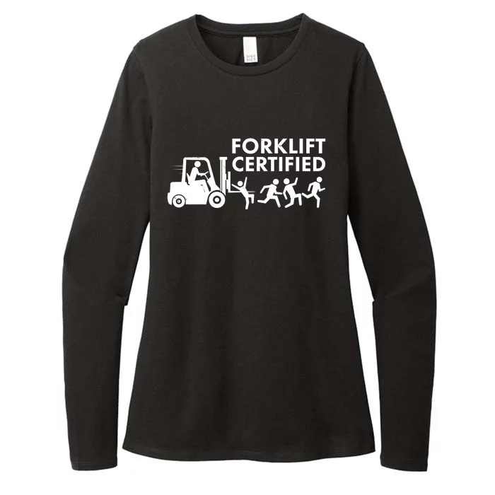 Funny Forklift Certified Womens CVC Long Sleeve Shirt