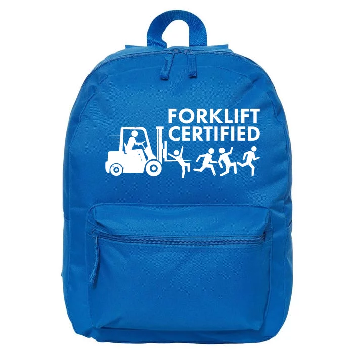 Funny Forklift Certified 16 in Basic Backpack