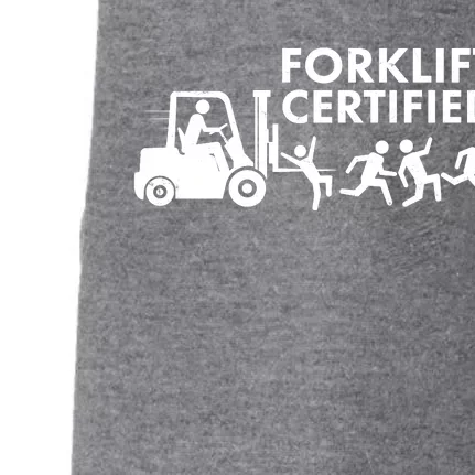 Funny Forklift Certified Doggie 3-End Fleece Hoodie