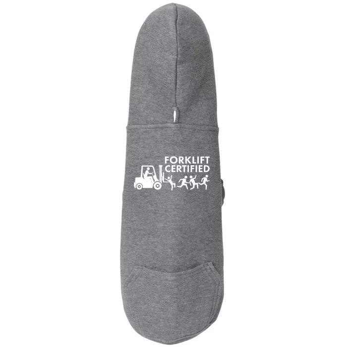 Funny Forklift Certified Doggie 3-End Fleece Hoodie