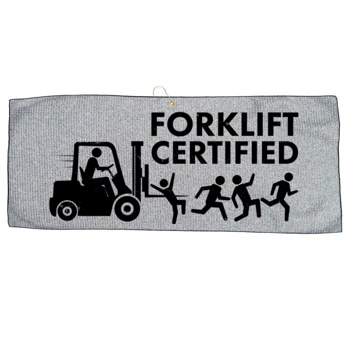 Funny Forklift Certified Large Microfiber Waffle Golf Towel