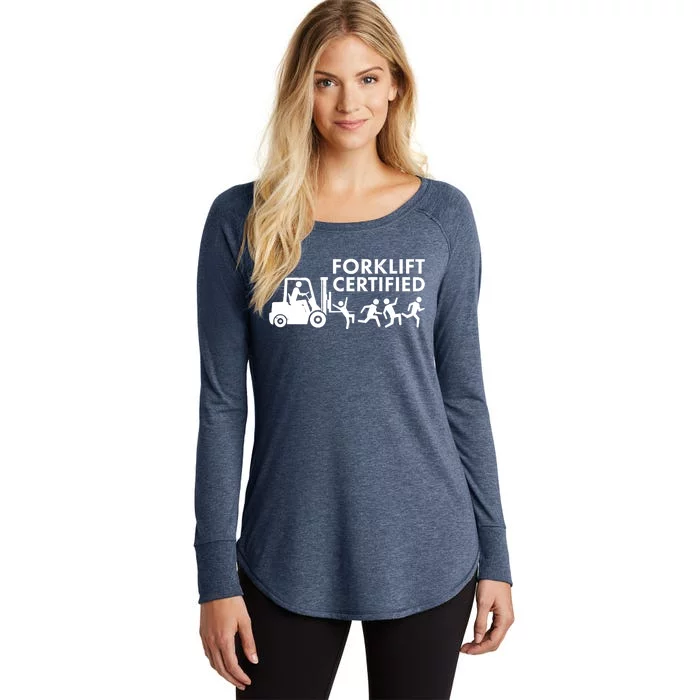 Funny Forklift Certified Women's Perfect Tri Tunic Long Sleeve Shirt