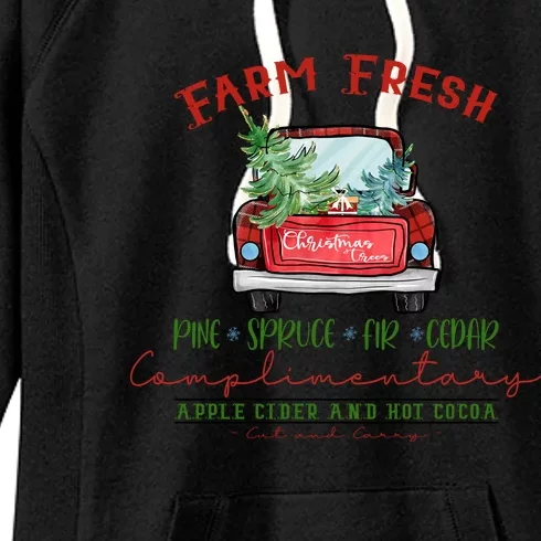 Farm Fresh Christmas Trees Women's Fleece Hoodie