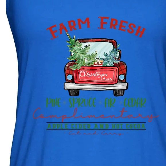 Farm Fresh Christmas Trees Ladies Essential Flowy Tank