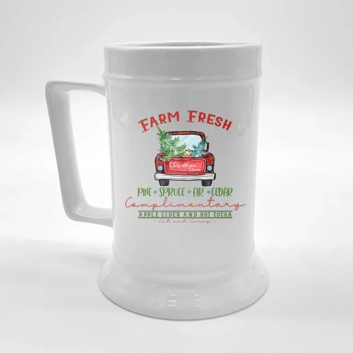 Farm Fresh Christmas Trees Front & Back Beer Stein