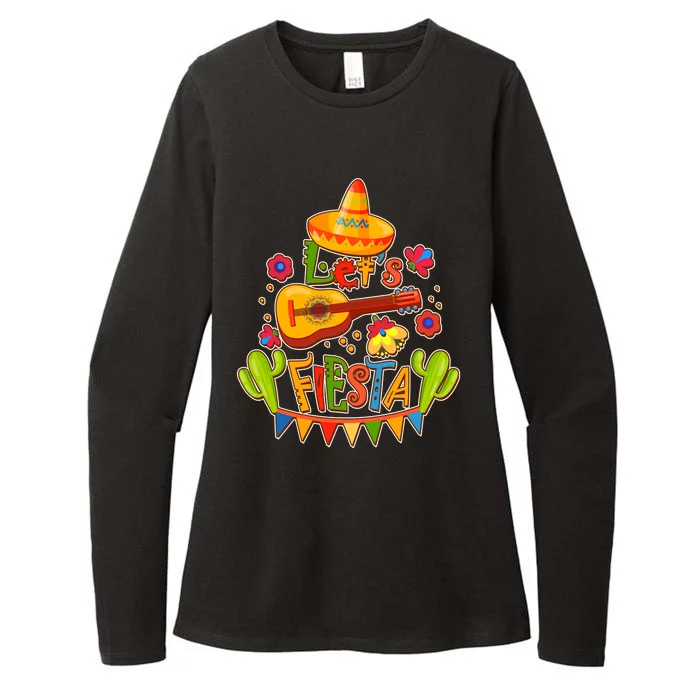 Funny Festive Cinco De Mayo Let's Fiesta Womens CVC Long Sleeve Shirt