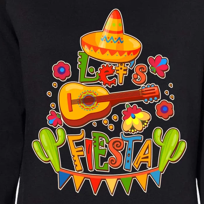 Funny Festive Cinco De Mayo Let's Fiesta Womens California Wash Sweatshirt