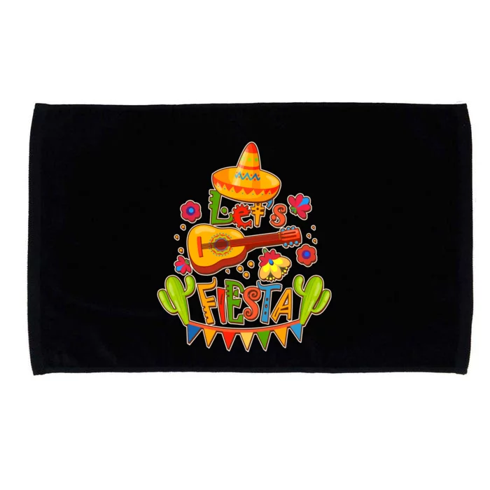 Funny Festive Cinco De Mayo Let's Fiesta Microfiber Hand Towel