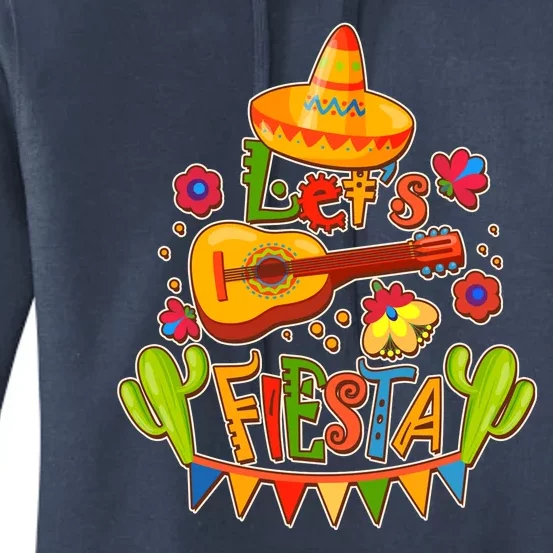 Funny Festive Cinco De Mayo Let's Fiesta Women's Pullover Hoodie