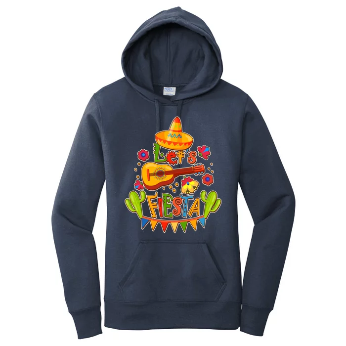 Funny Festive Cinco De Mayo Let's Fiesta Women's Pullover Hoodie