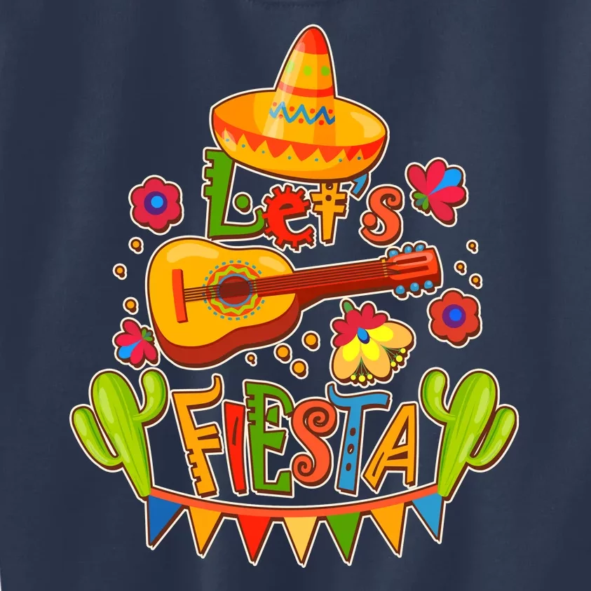 Funny Festive Cinco De Mayo Let's Fiesta Kids Sweatshirt