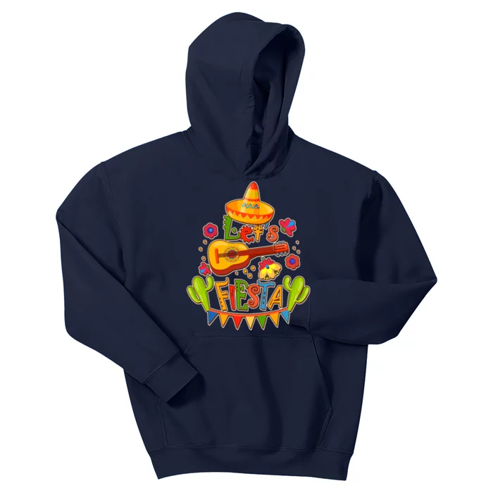 Funny Festive Cinco De Mayo Let's Fiesta Kids Hoodie