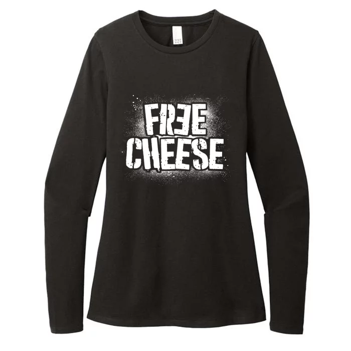 Funny Free Cheese Womens CVC Long Sleeve Shirt