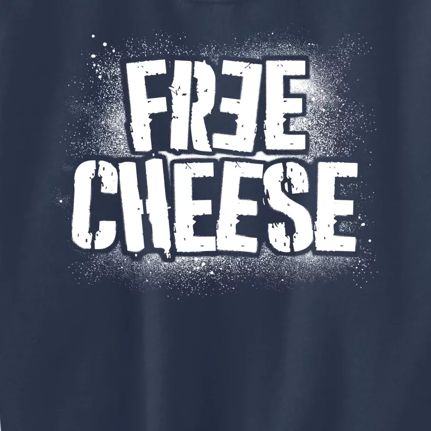 Funny Free Cheese Kids Sweatshirt