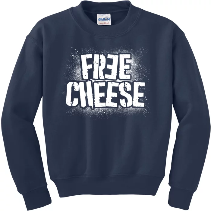 Funny Free Cheese Kids Sweatshirt