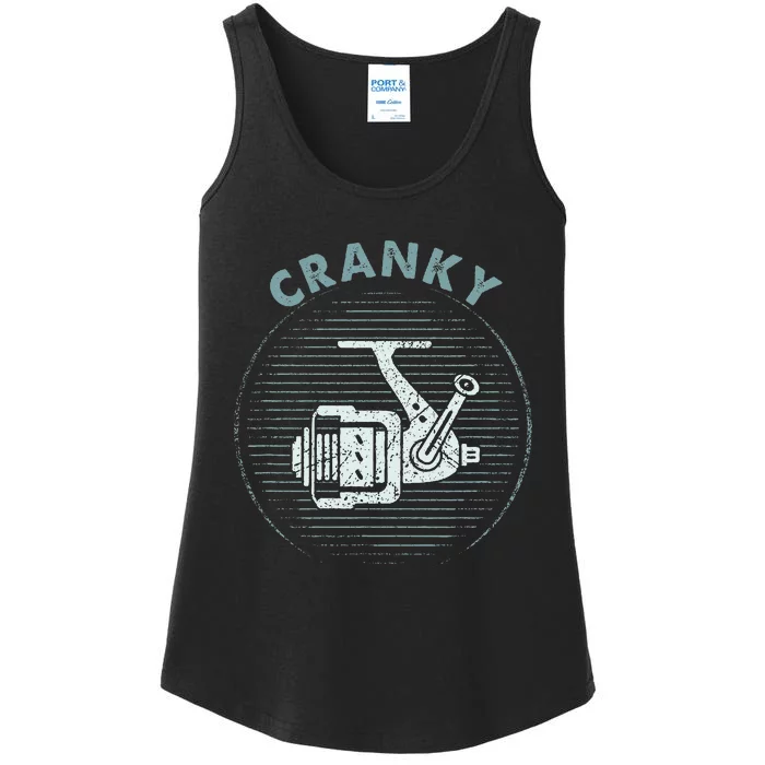 Funny Fishing Cranky Fishing Reel Ladies Essential Tank