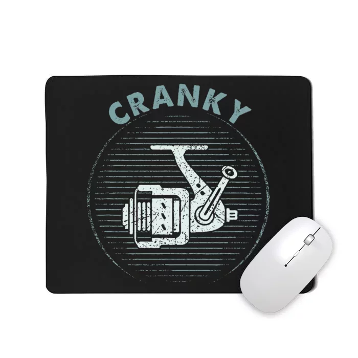 Funny Fishing Cranky Fishing Reel Mousepad