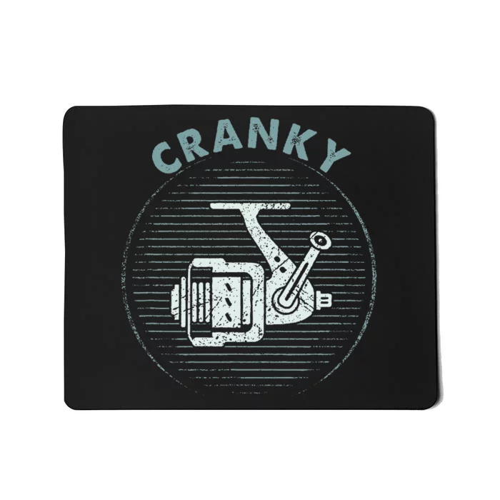 Funny Fishing Cranky Fishing Reel Mousepad