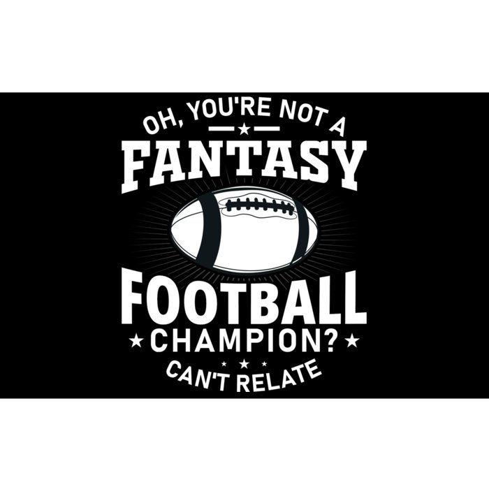 Fantasy Football Champion Slogan Bumper Sticker