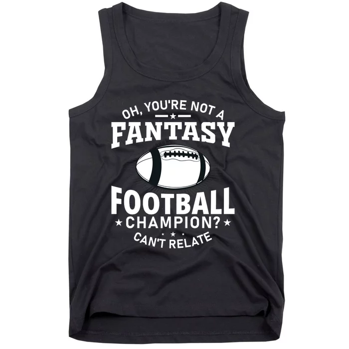 Fantasy Football Champion Slogan Tank Top