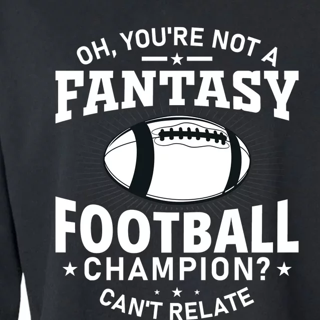 Fantasy Football Champion Slogan Cropped Pullover Crew