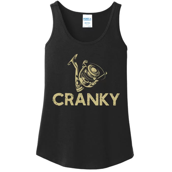 Funny Fishing Cranky Fishing Reel Gits Gift Ladies Essential Tank