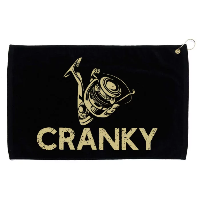 Funny Fishing Cranky Fishing Reel Gits Gift Grommeted Golf Towel