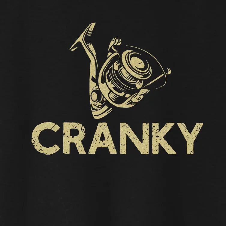 Funny Fishing Cranky Fishing Reel Gits Gift Women's Crop Top Tee