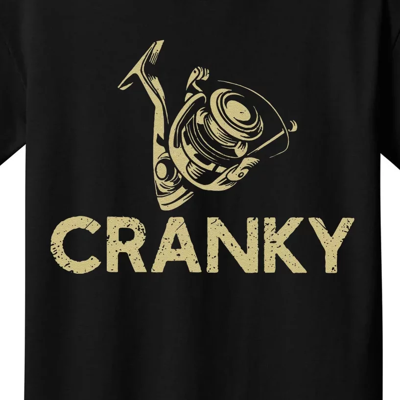 Funny Fishing Cranky Fishing Reel Gits Gift Kids T-Shirt