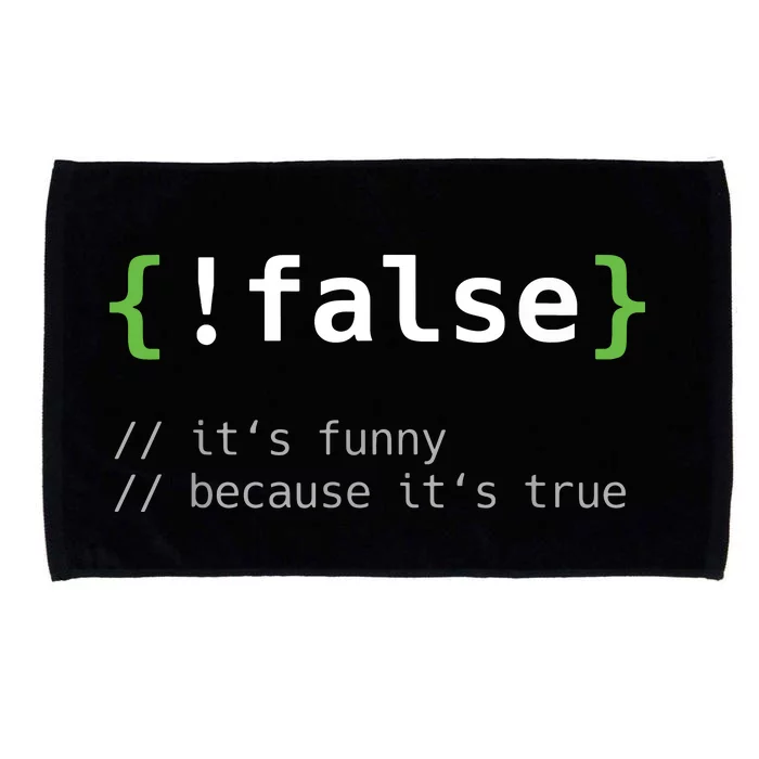 False Funny Coding Programmer Gift Computer Programming Microfiber Hand Towel