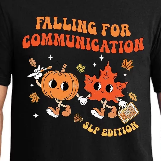 Falling For Communication Slp Edition Fall Thanksgiving Pajama Set