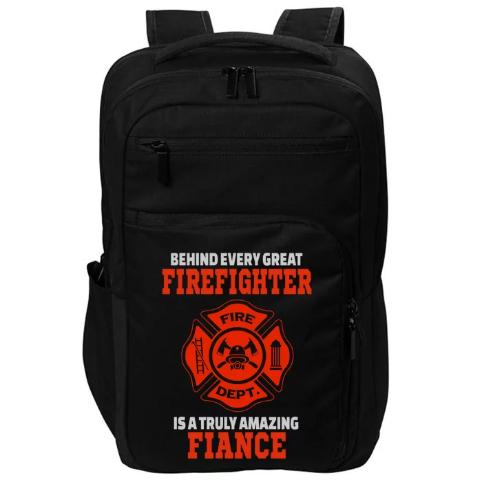 Firefighter Fiance Cool Gift Impact Tech Backpack