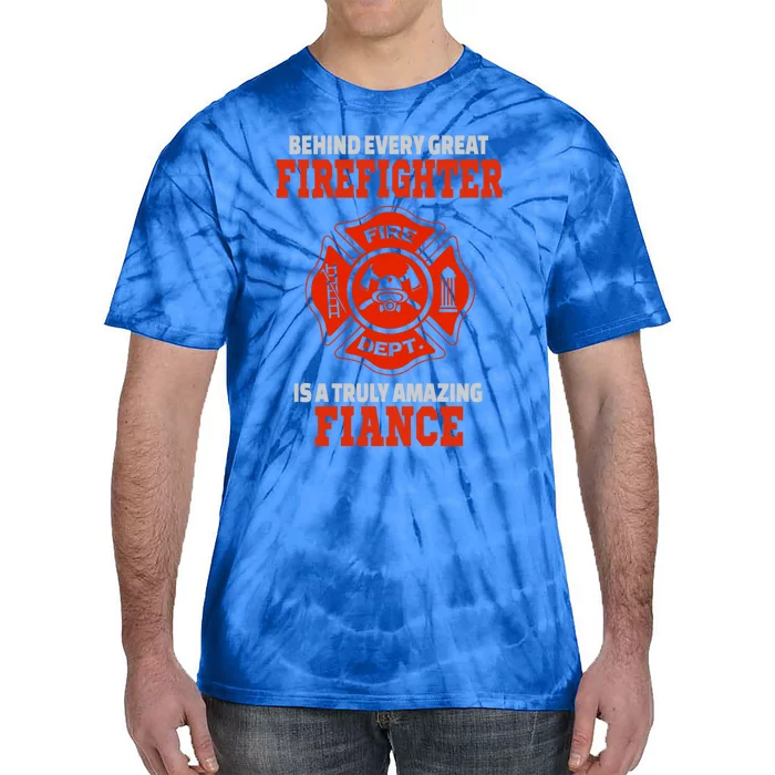 Firefighter Fiance Cool Gift Tie-Dye T-Shirt