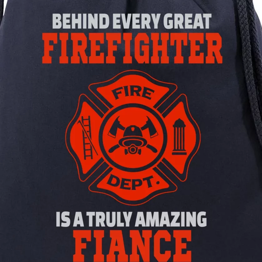 Firefighter Fiance Cool Gift Drawstring Bag